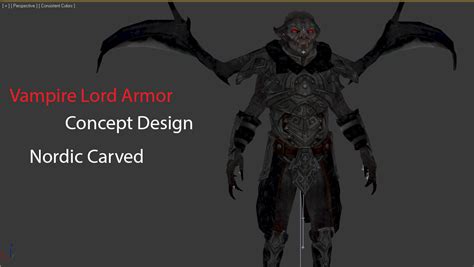 Vampire Lord Armor Nordic Carved Concept Design At Skyrim Nexus