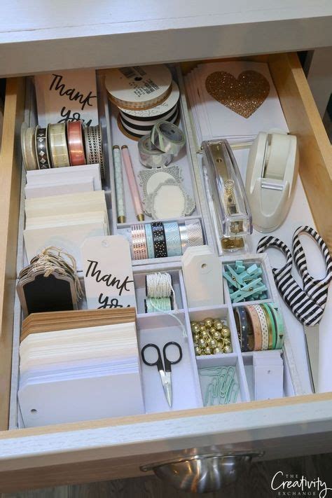 A good system of desk organization is critical to home office organization because the desktop becomes the catch all for everything. Creative Drawer Organizing Tips and Products | 1000 in ...