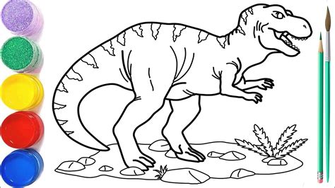 Vẽ Và Tô Màu Khủng Long Bạo Chúa Dinosaur Color Pages 티라노사우루스 그리기 및