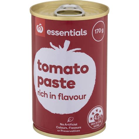 Essentials Tomato Paste 170g Woolworths