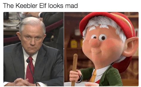 Keebler Elf Looks Mad Keebler Elves Elf Funny Pictures