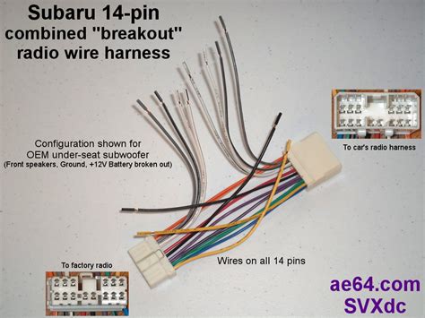 118 subaru outback workshop, owners, service and repair manuals. 20-pin combined wiring Harness for Subaru Impreza, Forester, Crosstrek, Legacy, Outback, Nissans