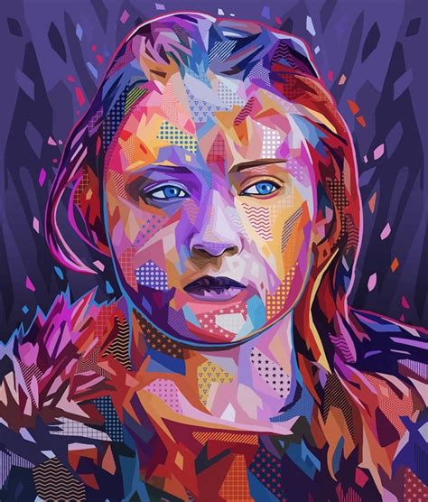 Colorful Abstract Portraits Of Stars In Pop Art Style Pictolic