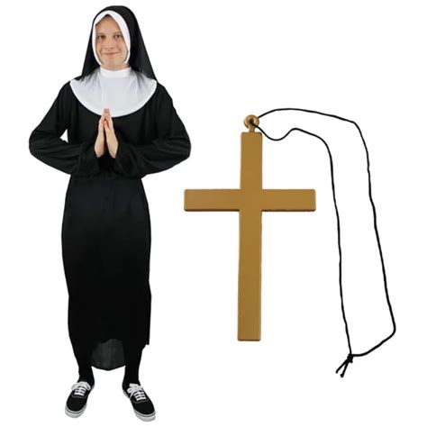 mens nun costume novelty holy sister unisex fancy dress halloween stag do s xxl 17 00 picclick