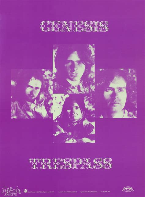 Poster Genesis Trespass The Genesis Archive