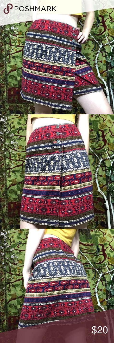 🔴sale Boho Print Skirt🔴 Printed Skirts Red Floral Skirt Tropical Print Skirt