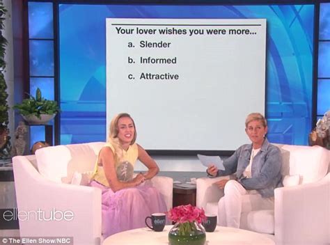 Miley Cyrus Answers Awkward Sex Questions On Ellen Daily Mail Online