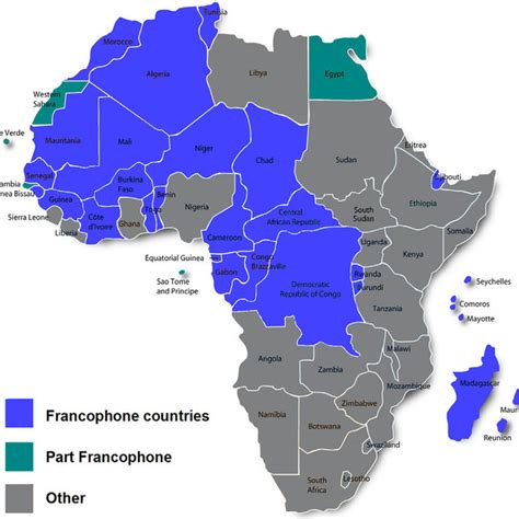 Francophone Countries In Africa Download Scientific Diagram