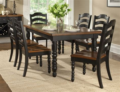 Giantex dining table, wood rectangular table, modern counter height dining table 63 x 31.5 x 30, home furniture kitchen table, black dining room table for 6 people 3.8 out of 5 stars 142 $169.99 $ 169. 2021 Popular Black Wood Dining Tables Sets