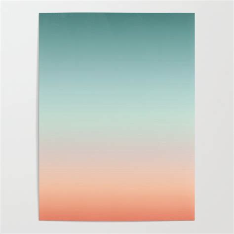 Color Gradient Background Fading Sunset Sky Colors Art Poster By