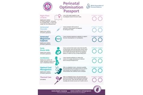 Perinatal Optimisation Pathway Resources British Association Of