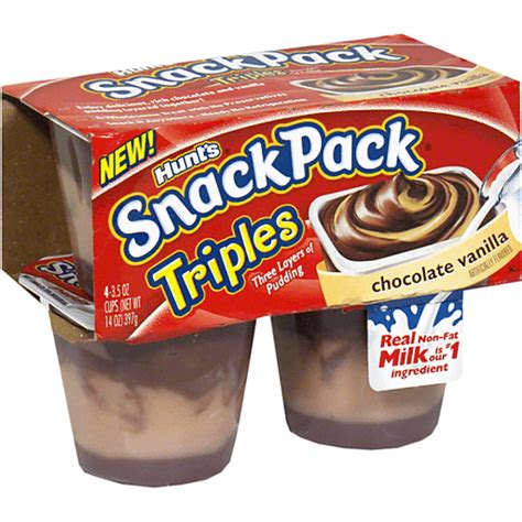 Hunts Snack Pack Triple Chocv Jello And Pudding Mix Quality Foods