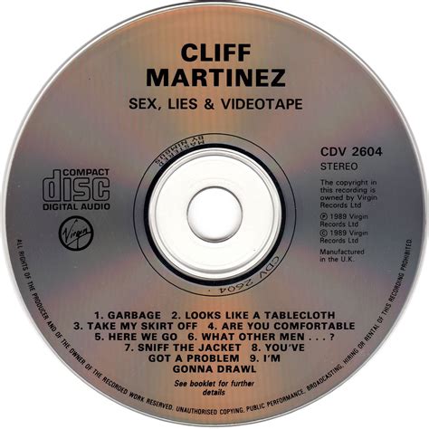 Cliff Martinez Sex Lies And Videotape Original Motion Picture Soundtrack 1989 Avaxhome