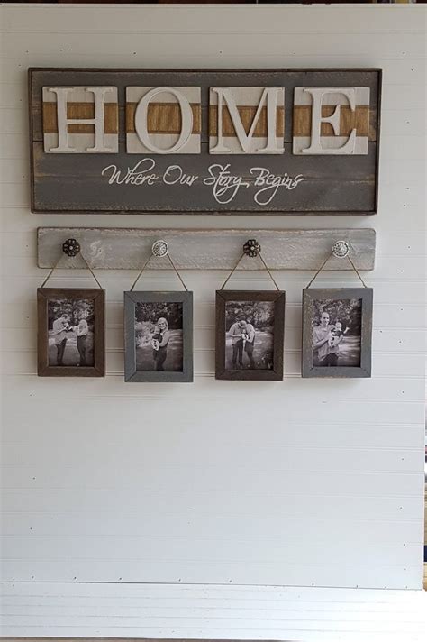 The Home Decor Rustic Home Sign Home Where Our Story Starts Country