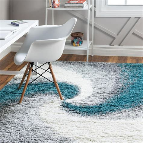 Rugscom Soft Touch Shag Collection Area Rug ‚Äì 8 X 10 Turquoise