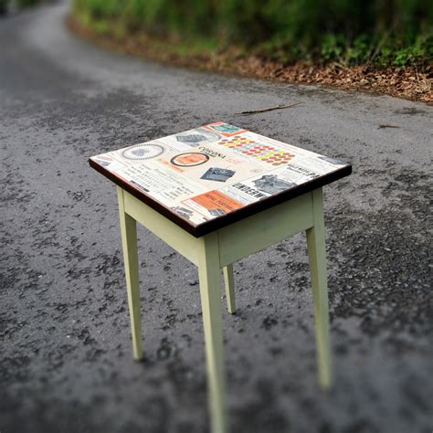 One of a kind coffee table ! State Of Distress | Small Decoupage Coffee Table