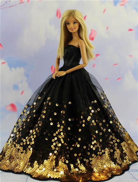 Find barbie princess dress from a vast selection of dolls. Fashion Princess Party Black Sequin Dress Wedding Clothes ...