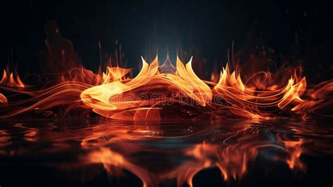 Beautiful Stylish Fire Flames Abstract Backgrounds Stock Illustration