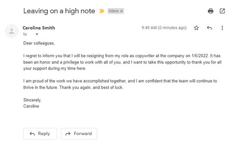 Perfect Info About Quit Job Email Example Cv For First No Experience