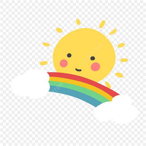 Rainbow And Sun Clipart