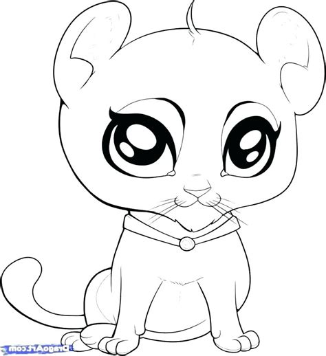 Cute Cartoon Animals Coloring Pages At