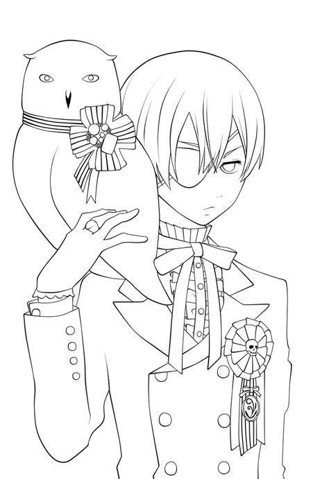 black butler coloring pages    print