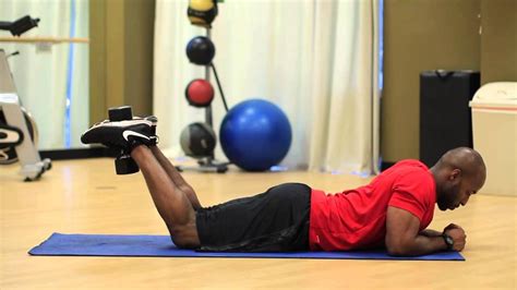 How To Lying Leg Curl With A Dumbbell At Home Lying Leg Curls Leg