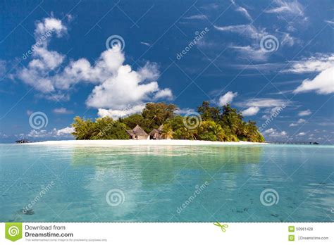 Tropical Island With Huts Stock Photo Image Of Huts 50961428
