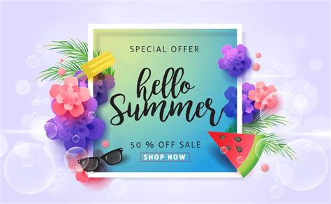 Summer Special Offer Sale Poster Vector 01 Free Download