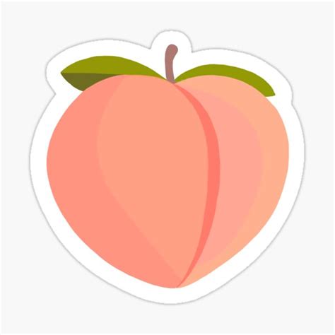 Peach Emoji Sticker For Sale By Splendidart Redbubble