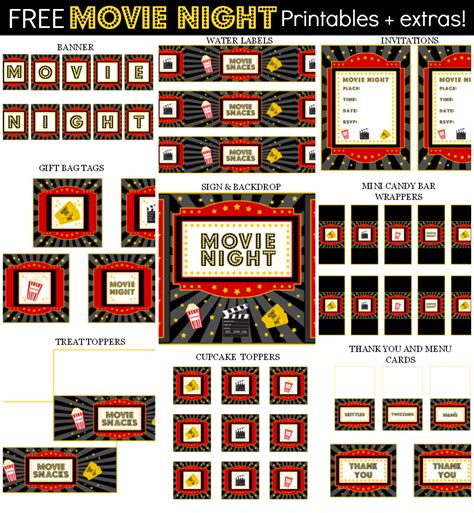 Here Are Some Free Printables For Your Movie Night Parties Download
