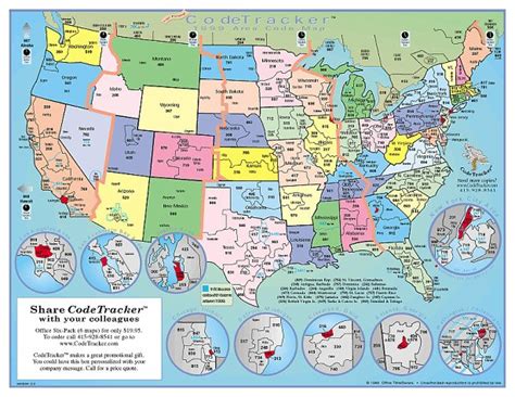 Lincmads 2019 Area Code Map With Time Zones Us Area Code Map Images
