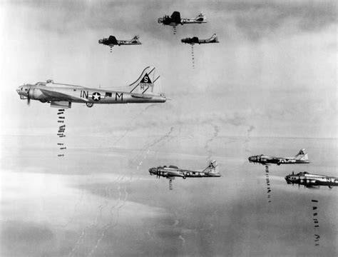 Us Air Force Planes Dropping Bombs Over Germany 1945 Photograph By War Is Hell Store Fine