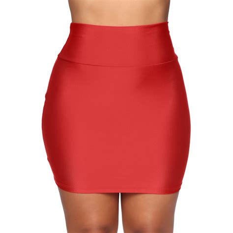 yunafft skirt for women plus size clearance fashion women stretch tight sexy skirt solid high