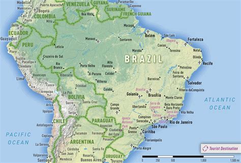 Map Argentina And Brazil