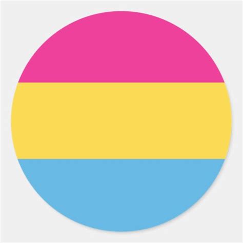Pansexual Pride Flag Design Stripes Classic Round Sticker