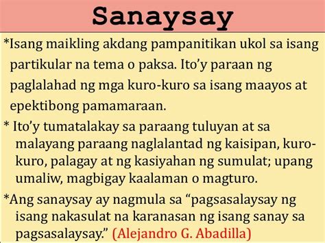 Ano Ang Ibig Sabihin Ng Sanaysay Sa Filipino Huxley Sanaysay