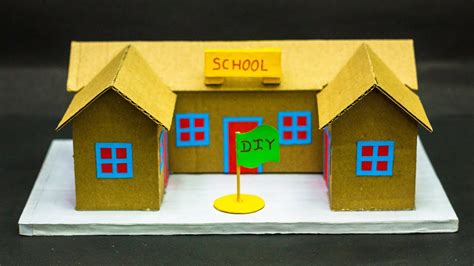 Cardboard School Model School Model Youtube
