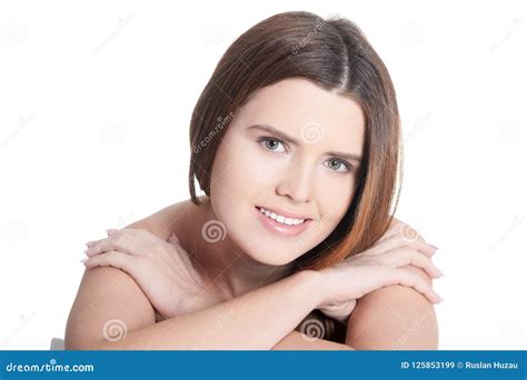 Close Up Portrait Of Beautiful Young Woman With Perfect Skin Stock Image Image Of Admirable