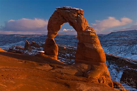 Winter Sunset Delicate Arch Utah Living Wilderness Nature Photography
