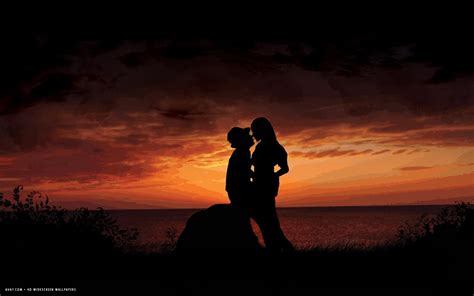 Today's post is all about our efforts to put together a few romance pictures for our readers. romantic kiss sunset love couple evening seaside shadow hd widescreen wallpaper / romantic ...