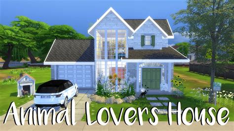 The Sims 4 Speed Build Animal Lovers House Cc Links Youtube