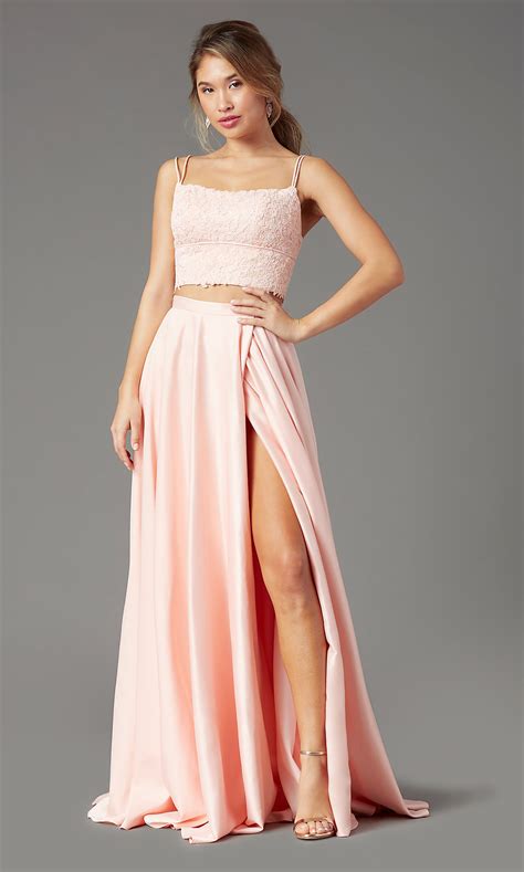 Long Promgirl Two Piece Formal Prom Dress