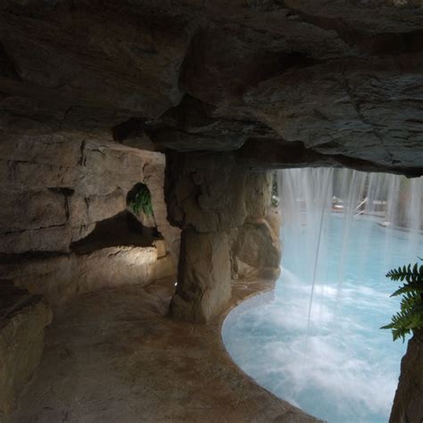 Gorgeous Cave Under Waterfall Waterfall Backyard Pool Landscaping