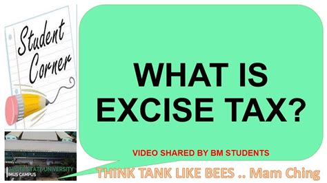 What Is Excise Tax What Are Other Taxes Thinktanklikebees Youtube