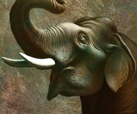Indian Elephant 2 Painting By Jerry Lofaro