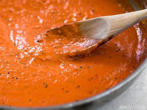 Creamy Roasted Red Pepper Sauce Budget Bytes