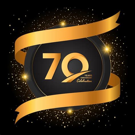 Premium Vector 70 Year Anniversary Celebration Template Design