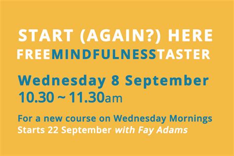 Free Mindfulness Taster Session Mindfulness Association