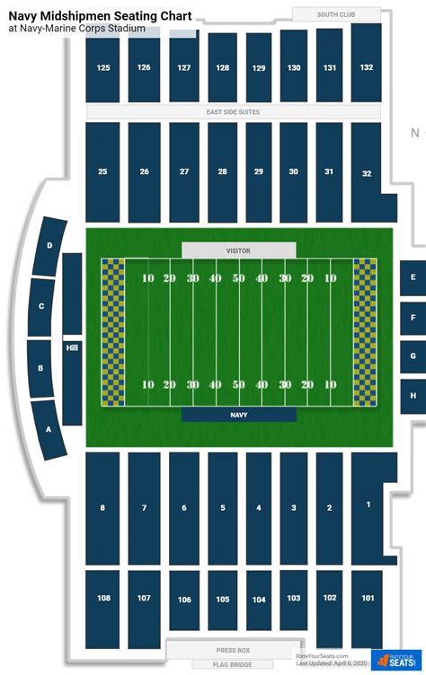 Navy Marine Corps Stadium Seating Chart Images And Photos Finder